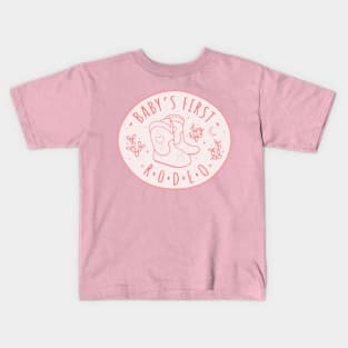 Baby's First Rodeo Pink Kids T-Shirt